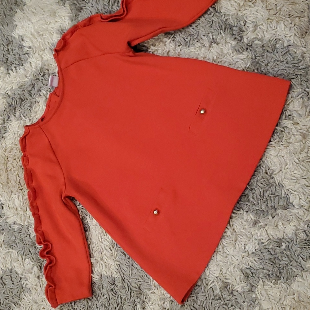 Janie and Jack Girls 5 Ruffle Sleeve Ponte Knit Tunic